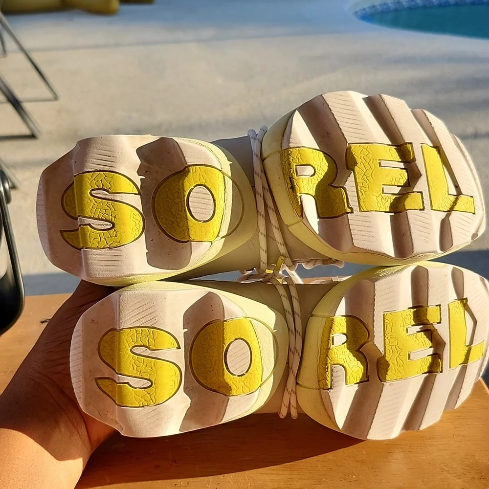 Sorel Women's Beige and Yellow Sneakers - Picture 6 of 7